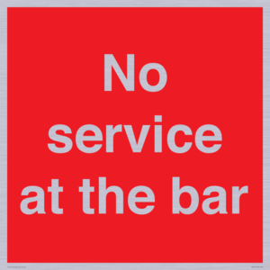 No service at the bar